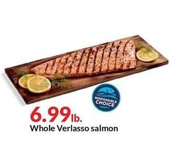 Hy-Vee Whole Verlasso Salmon offer