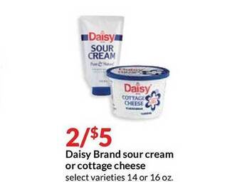 Hy-Vee Daisy Brand Sour Cream Or Cottage Cheese offer