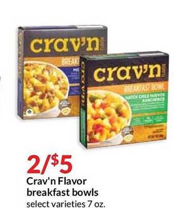Hy-Vee Crav'n Flavor Breakfast Bowls offer