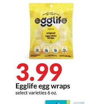 Hy-Vee Egglife Egg Wraps offer