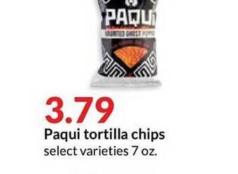 Hy-Vee Paqui Tortilla Chips offer