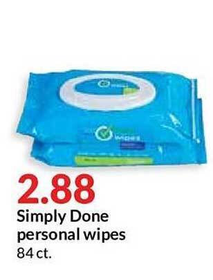 Hy-Vee Simply Done Personal Wipes offer