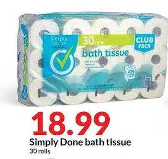 Hy-Vee Simply Done Bath Tissue offer