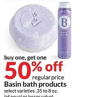 Hy-Vee Basin Bath Products offer