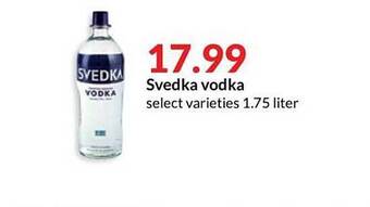 Hy-Vee Svedka Vodka offer