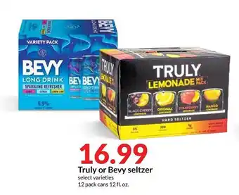 Hy-Vee Truly Or Bevy Seltzer offer
