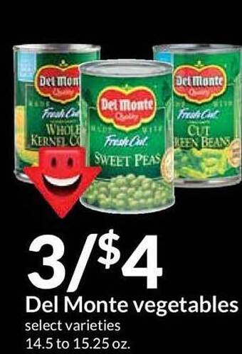 Hy-Vee Del Monte Vegetables offer