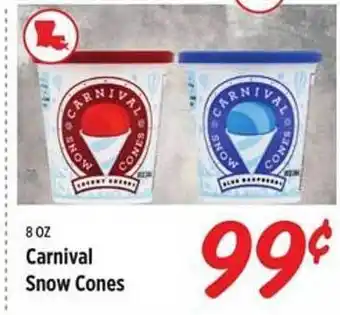 Rouses Carnival Snow Cones offer