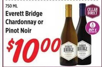 Rouses Everett Bridge Chardonnay Or Pinot Noir offer