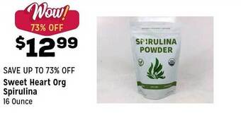Grocery Outlet Sweet Heart Org Spirulina offer