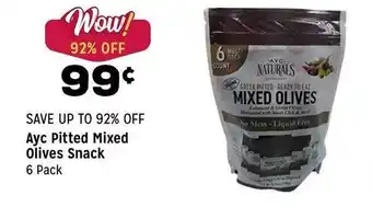 Grocery Outlet Ayc Pitted Mixed Olives Snack offer