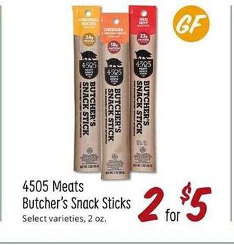 Sprouts Farmers Market 4505 Meats Butcher's Snack Sticks offer