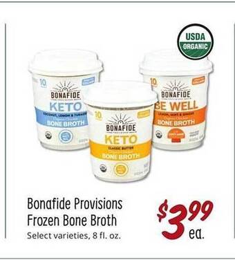 Sprouts Farmers Market Bonafide Provisions Frozen Bone Broth offer
