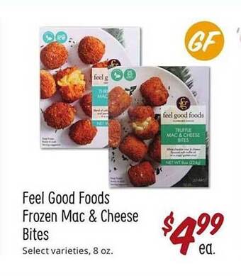 Sprouts Farmers Market Feel Good Foods Frozen Mac & Cheese Bites offer