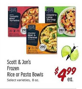 Sprouts Farmers Market Scott & Jon's Frozen Rice Or Pasta Bowls offer