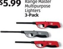 Aldi Range Master Multipurpose Lighters 3-Pack offer