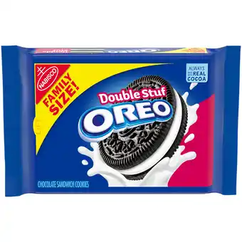 Walmart OREO Double Stuf Chocolate Sandwich Cookies, Family Size, 20 oz offer