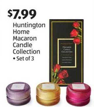 Aldi Huntington Home Macaron Candle Collection offer