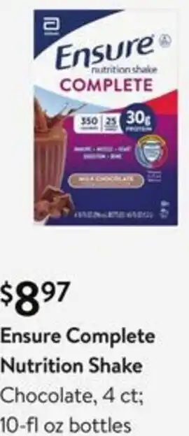 Walmart Ensure Complete Nutrition Shake 10- fl oz offer