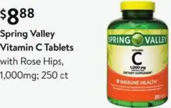 Walmart Spring Valley Vitamin C Tablets 1,000mg offer