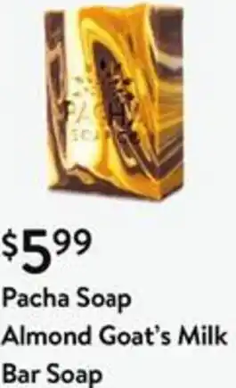 Walmart Pach Soap Almond Goat's cMilk Bar Soap offer
