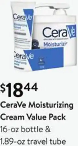 Walmart CeraVe Moisturizing Cream Value Pack 16-oz offer