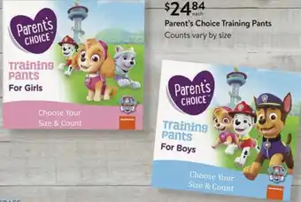 Walmart Parent's Choice Training Pants offer