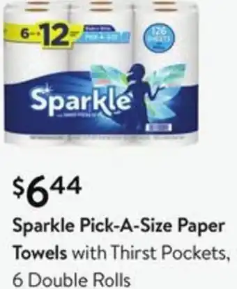 Walmart Sparkle Pick-A-Size Paper Towels offer