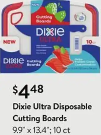 Walmart Dixie Ultra Disposable Cutting Boards 9.9" x 13.4"; 10 ct offer