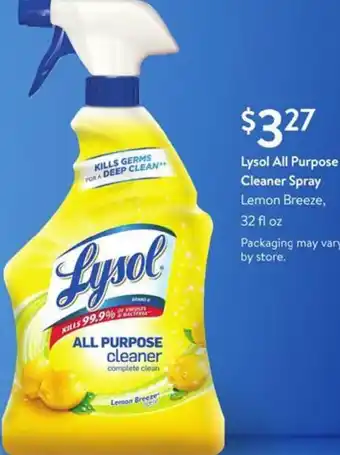 Walmart Lysol All Purpose Cleaner Spray 32 fl oz offer