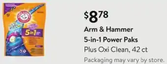 Walmart Arm & Hammer 5-in-1 Power Paks 42 ct offer