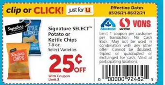 Albertsons Potato Or Kettle Chips offer