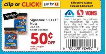 Albertsons Nuts offer