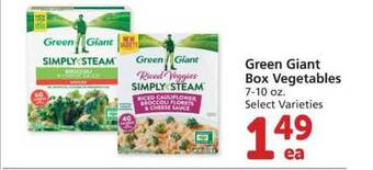 Albertsons Green Giant Box Vegetables offer
