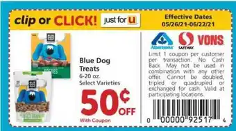 Albertsons Blue Dog Treats offer
