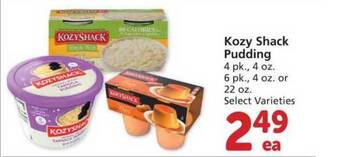 Albertsons Kozy Shack Pudding offer