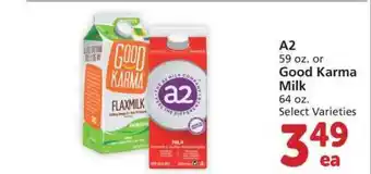 Albertsons A2 Or Good Karma Milk offer