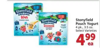 Albertsons Stonyfield Pouch Yogurt offer