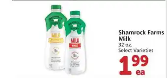 Albertsons Shamrock Farms Milk offer