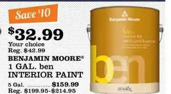 McLendon Benjamin Moore 1 Gal. Ben Interior Paint offer