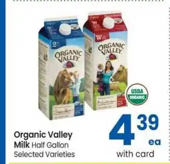 Safeway Organic Valley Milk Half Gallon offer