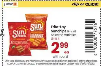 Safeway Frito-Lay Sunchips offer