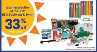 Safeway Warmer Weather In The Sun! BBQ , Footwear & Swim offer