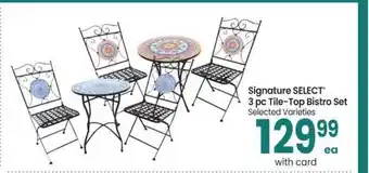 Safeway Signature Select 3 Pc Tile-Top Bistro Set offer