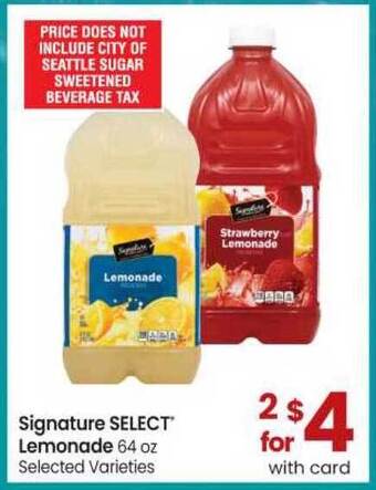 Safeway Signature Select Lemonade offer