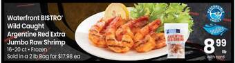 Safeway Waterfront Bistro Wild Caught Argentine Red Extra Jumbo Raw Shrimp offer
