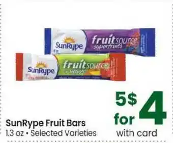 Safeway SunRype Fruit Bars offer
