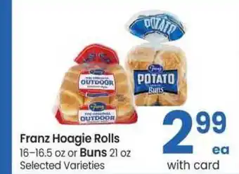 Safeway Franz Hoagie Rolls Or Buns offer
