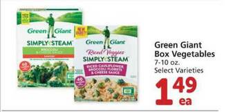 Safeway Green Giant Box Vegetables offer