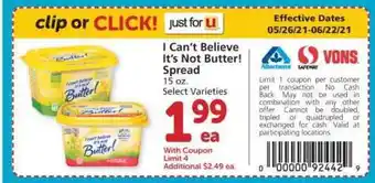 Safeway I Can't Believe It's Not Butter! Spread offer